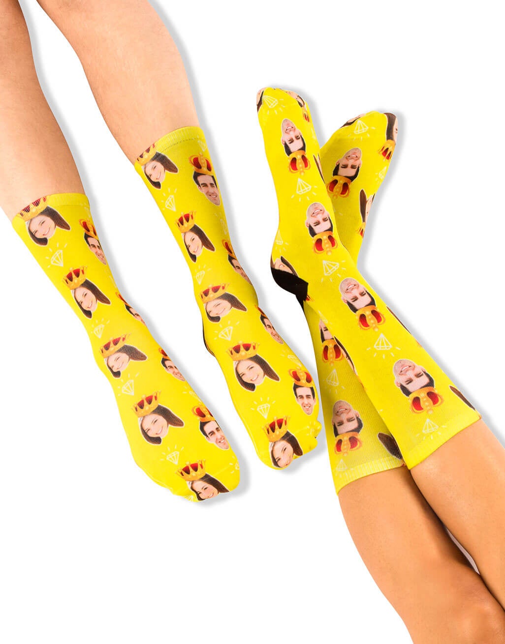 Koning &amp; Koningin sokken - Sokken met gezicht