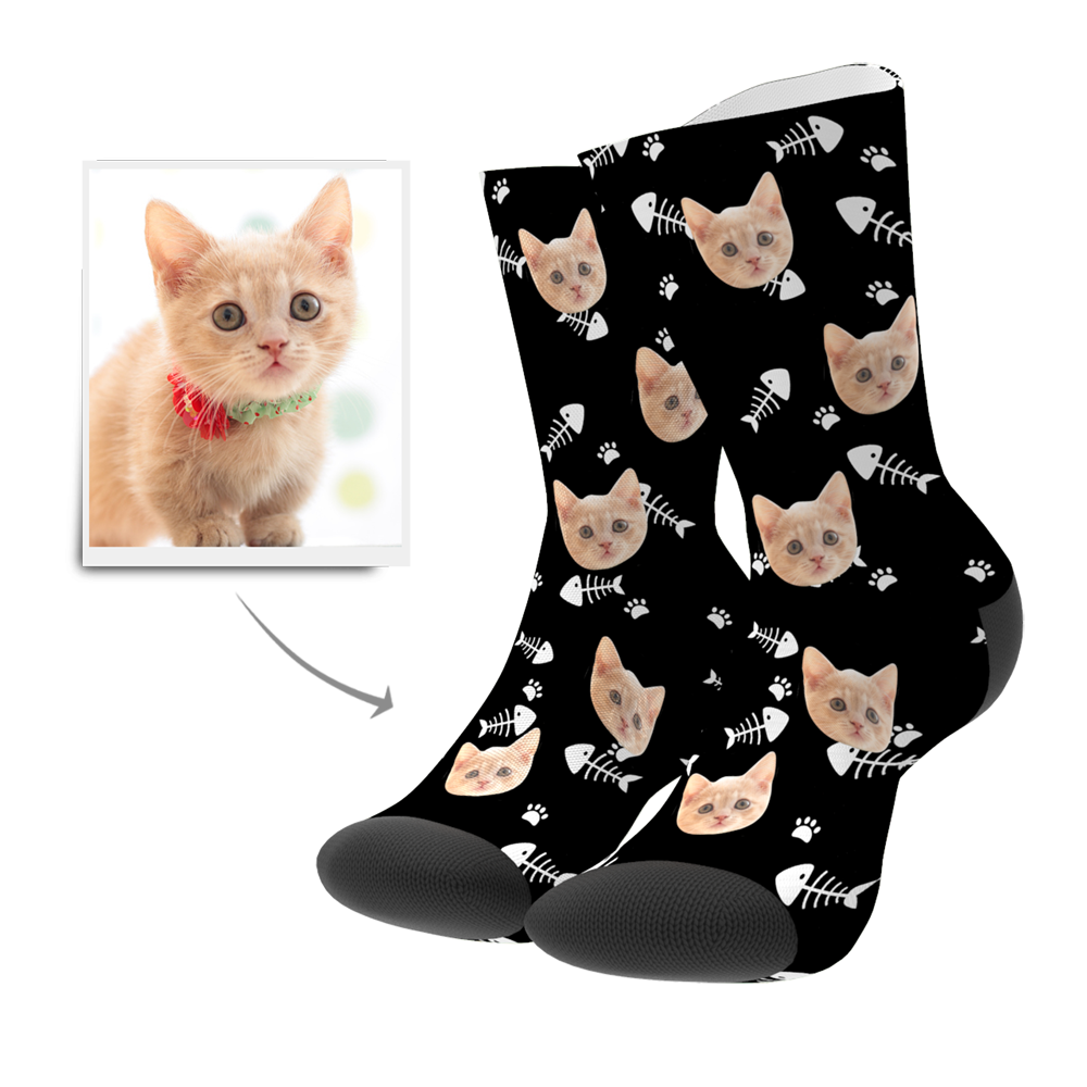 Sokken met foto kat - Sokken met gezicht