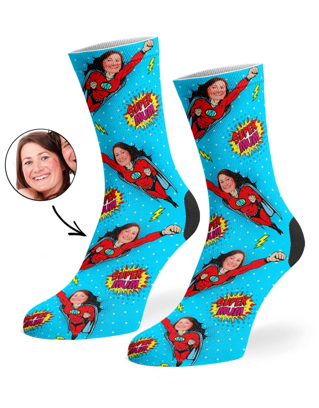 Super mam sokken - Sokken met gezicht